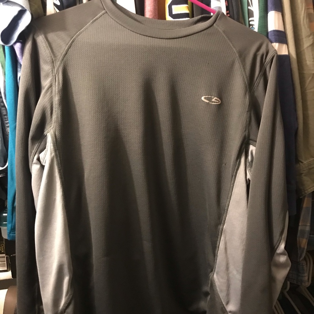 Long sleeve Champion shirt. Medium. Gray